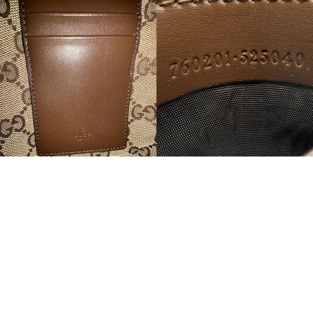 Gucci GG Marmont Leather Canvas 2Way Crossbody Bag Beige Gold - Picture 5 of 5
